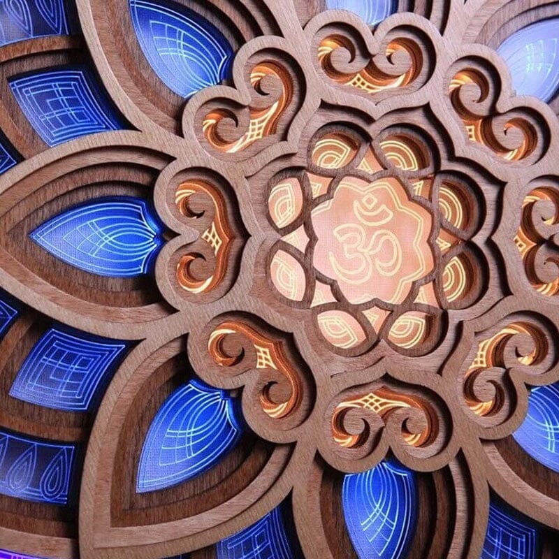 Avtoit | Handcrafted Mandala Wall Light made of Wood