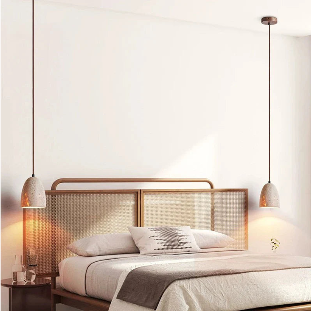 Avtoit | TerraLume – Pendant light with natural stone texture and warm glow