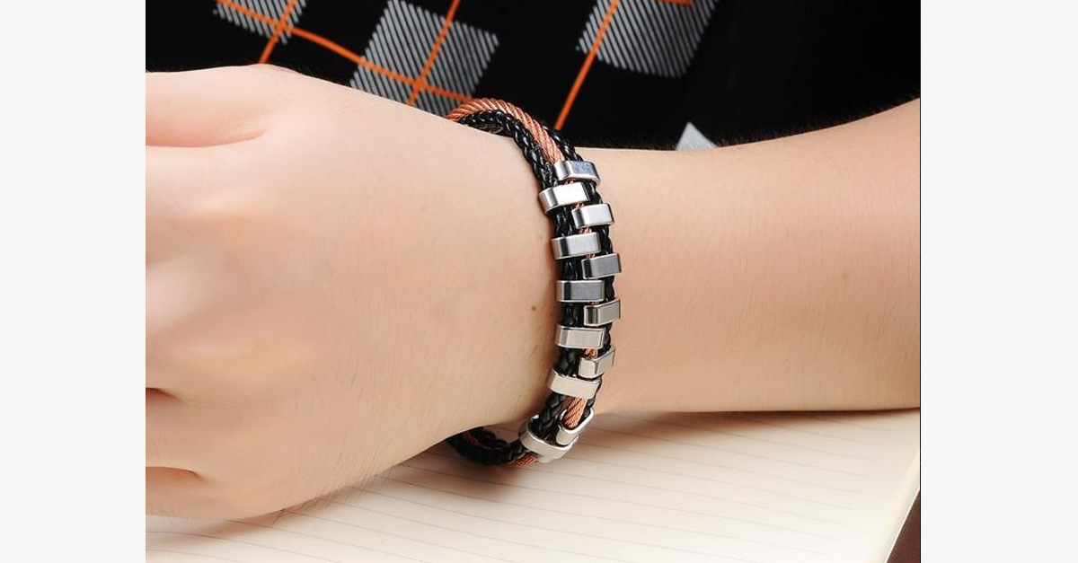 Avtoit | Rough Tracks Stainless Steel Men's Bracelet