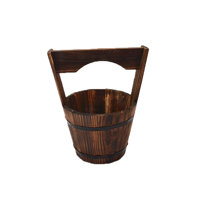 Avtoit | Wooden Bucket Planter in Barrel Design for Garden and Terrace – Decorative Flower Pots made of Wood