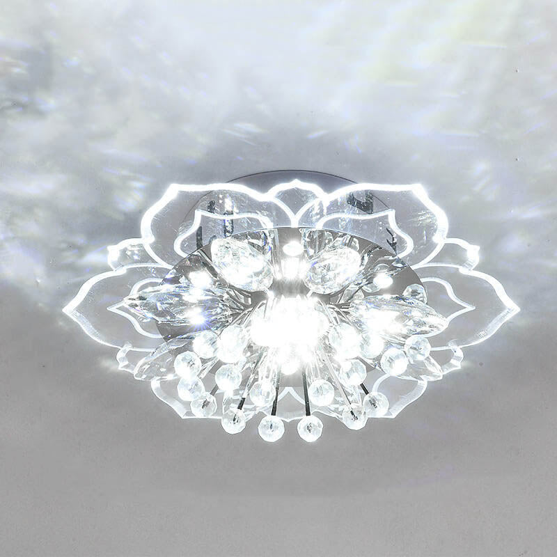 Avtoit GlowPetal | LED Crystal Ceiling Light | Flower Shaped, RGB Color Changing & Energy Efficient
