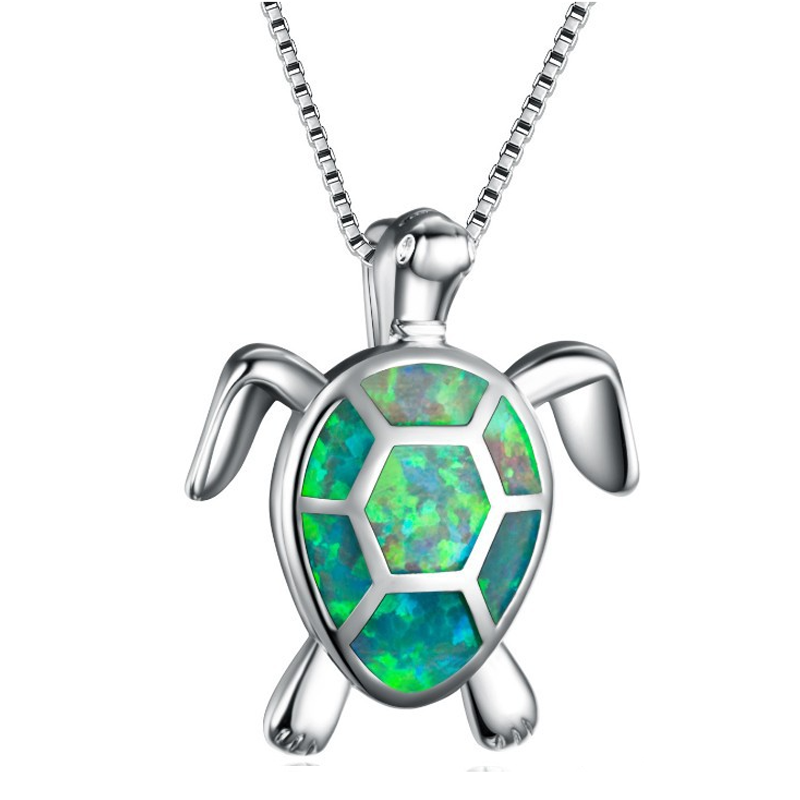 Avtoit | Blue Opal Sea Turtle Necklace