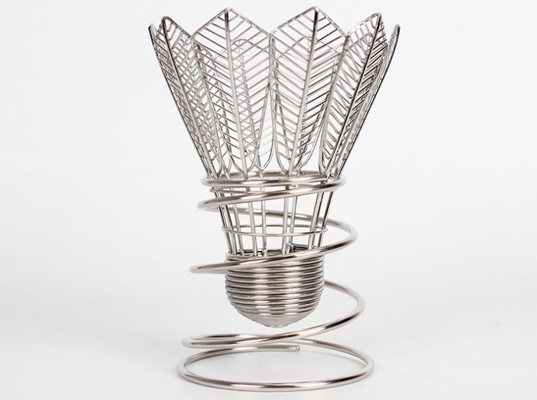 Avtoit | Creative Stainless Steel Badminton Shaped Pen Holder, for Home, Office and Gifts