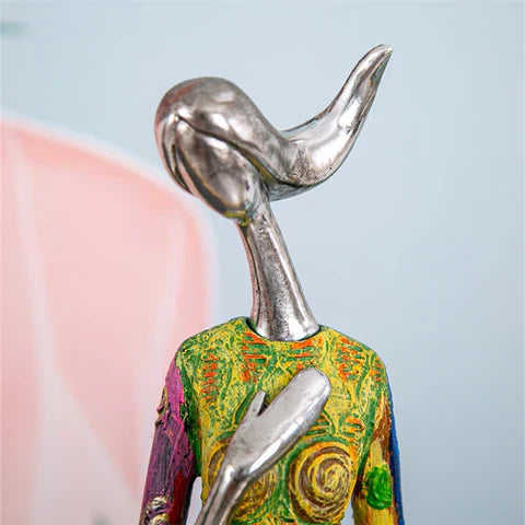 Avtoit | Modern Abstract Woman Sculptures – Handcrafted Colourful Resin Art for Home Decor
