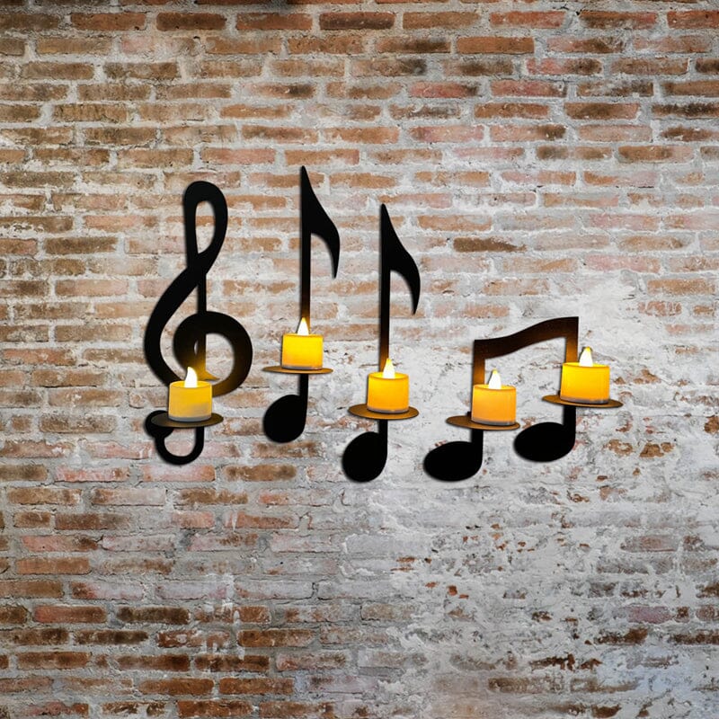 Avtoit | Black Music Note Wall Lamp