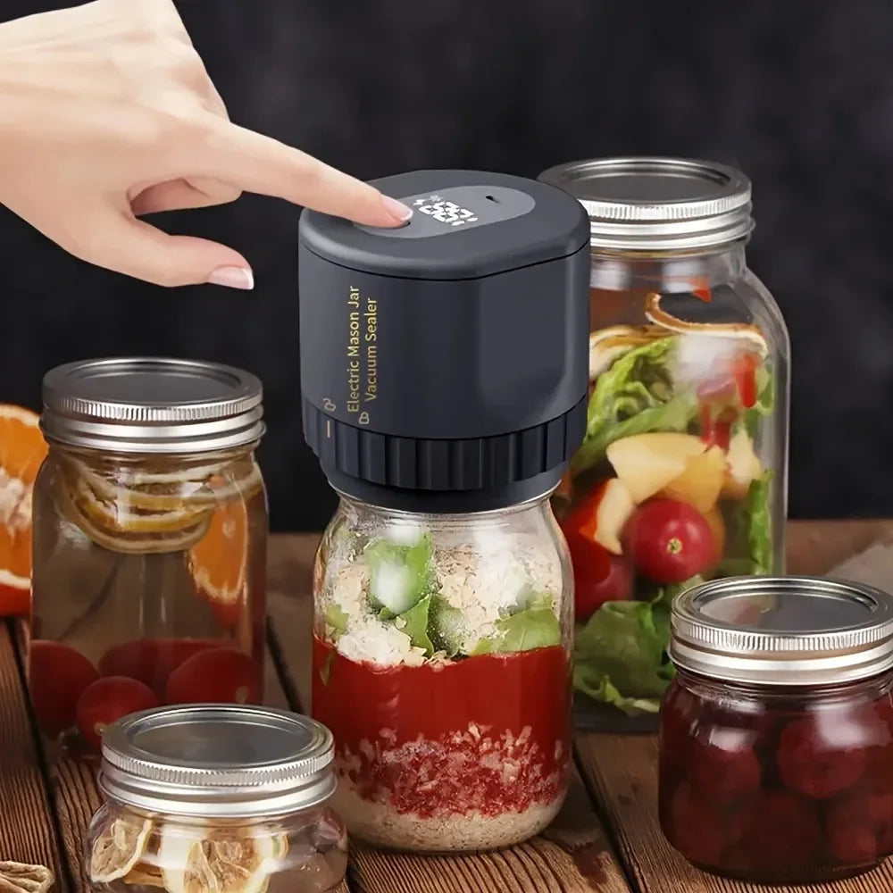 Avtoit | Cordless Mason Jar Vacuum Sealer Kit – Wide Mouth Food Preservation System with Airtight Electric Seal