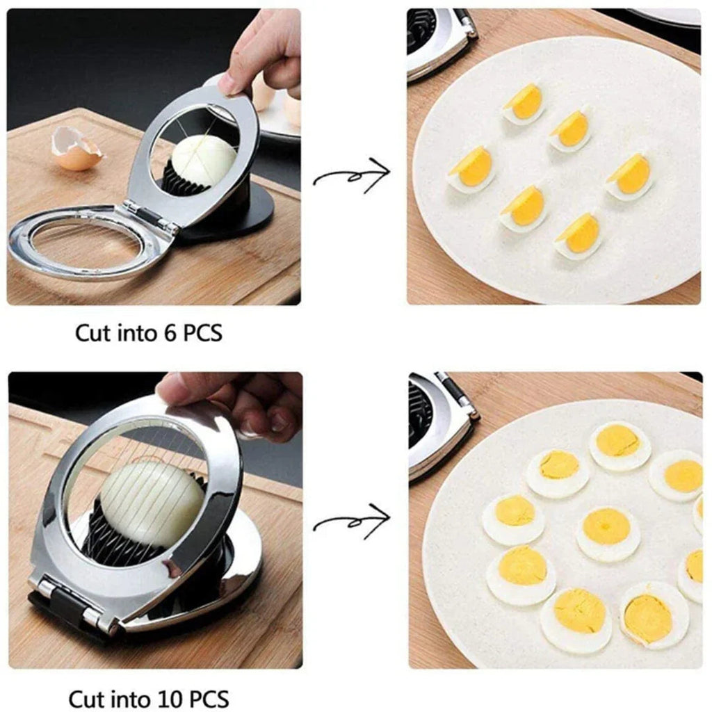 Avtoit | Stainless Steel Egg Slicer – 3-in-1 Cutting Options for Effortless Preparation!