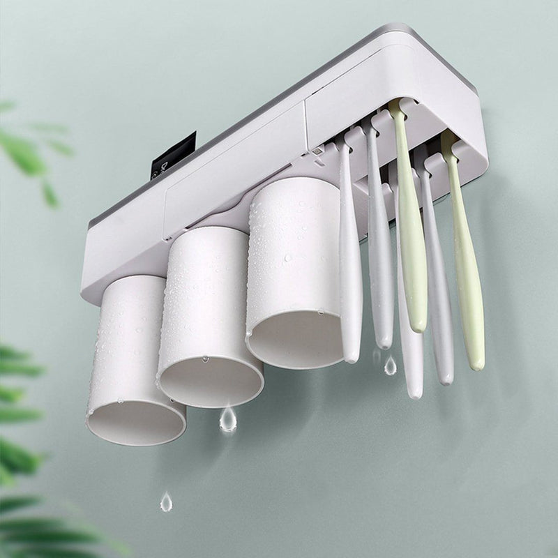 Avtoit | Practical toothbrush holder set with toothpaste dispenser