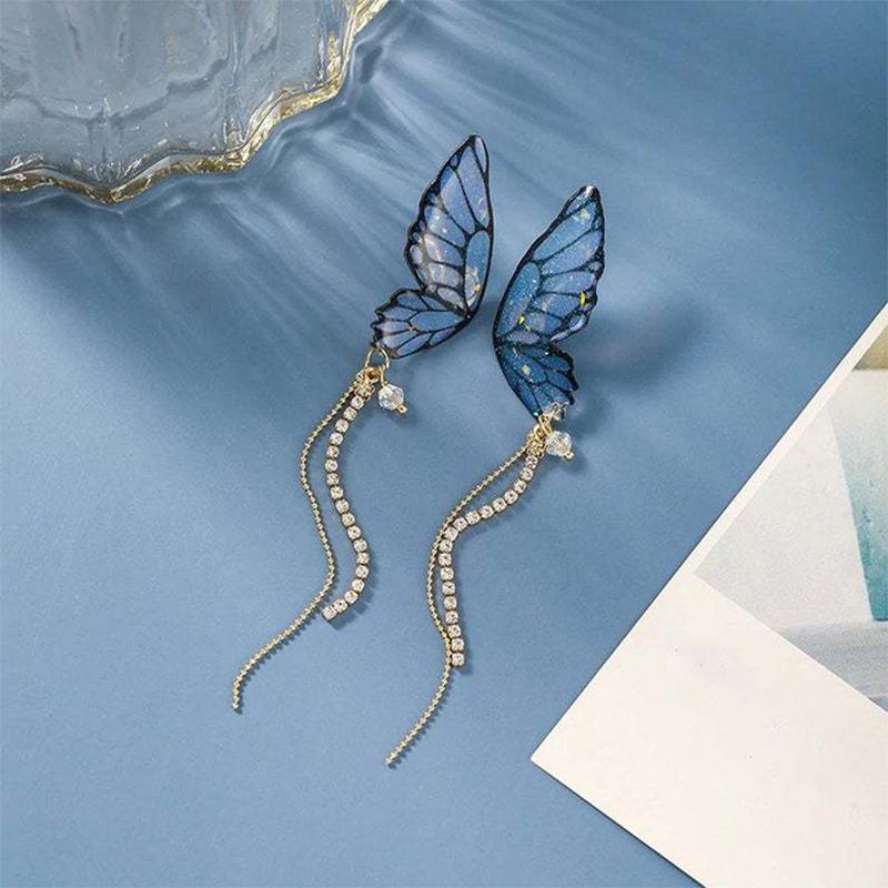 Avtoit | Butterfly Fringe Long Earrings