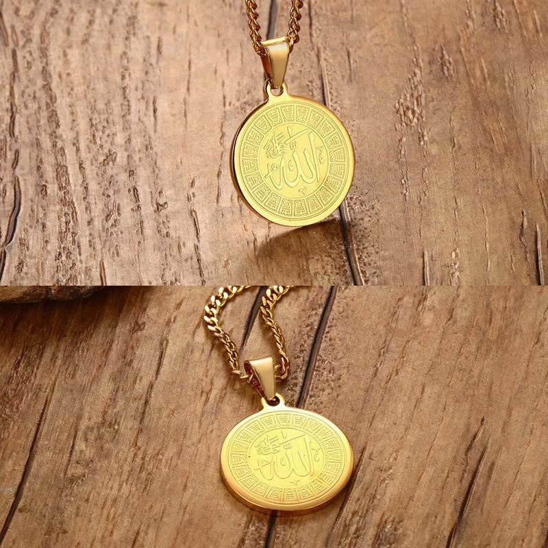 Avtoit | Round Pendant Golden Necklace