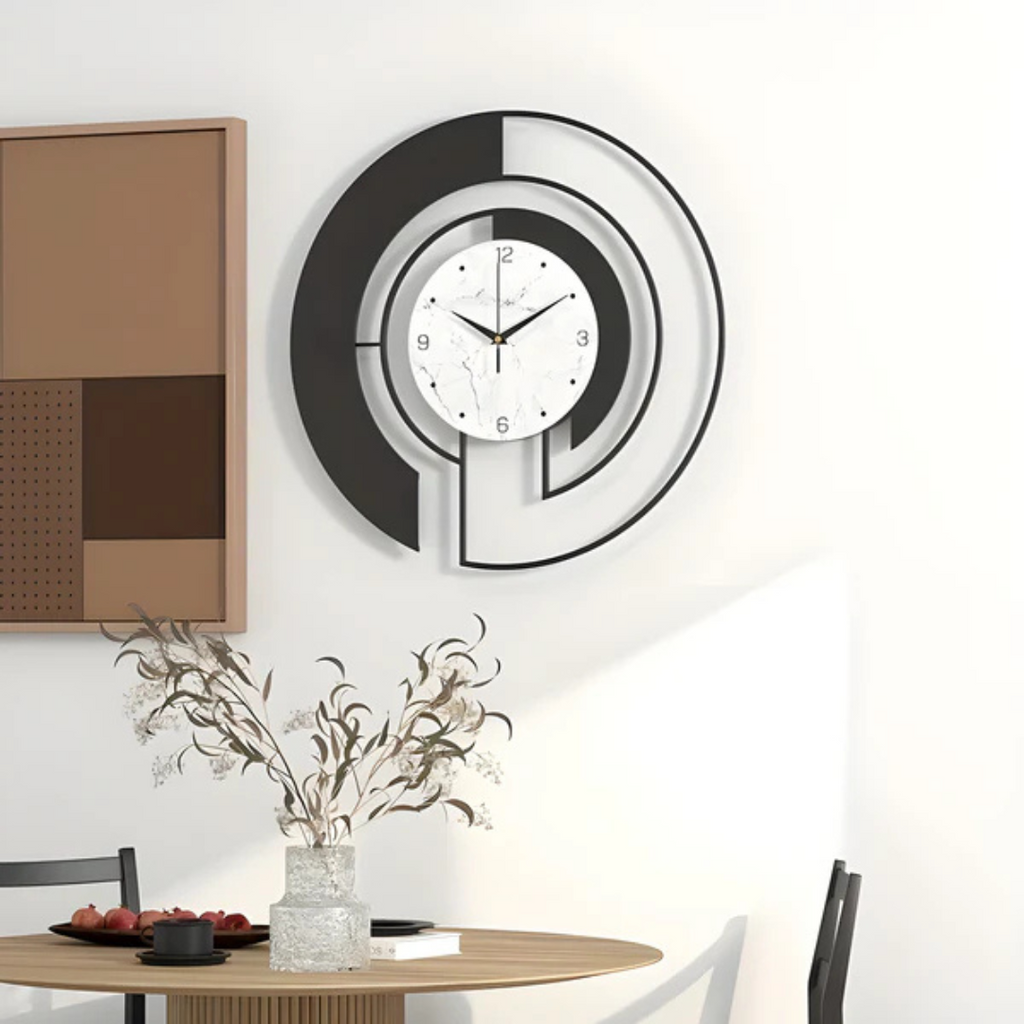 Avtoit | Arch | Large Black Wall Clock Modern 46x46 cm
