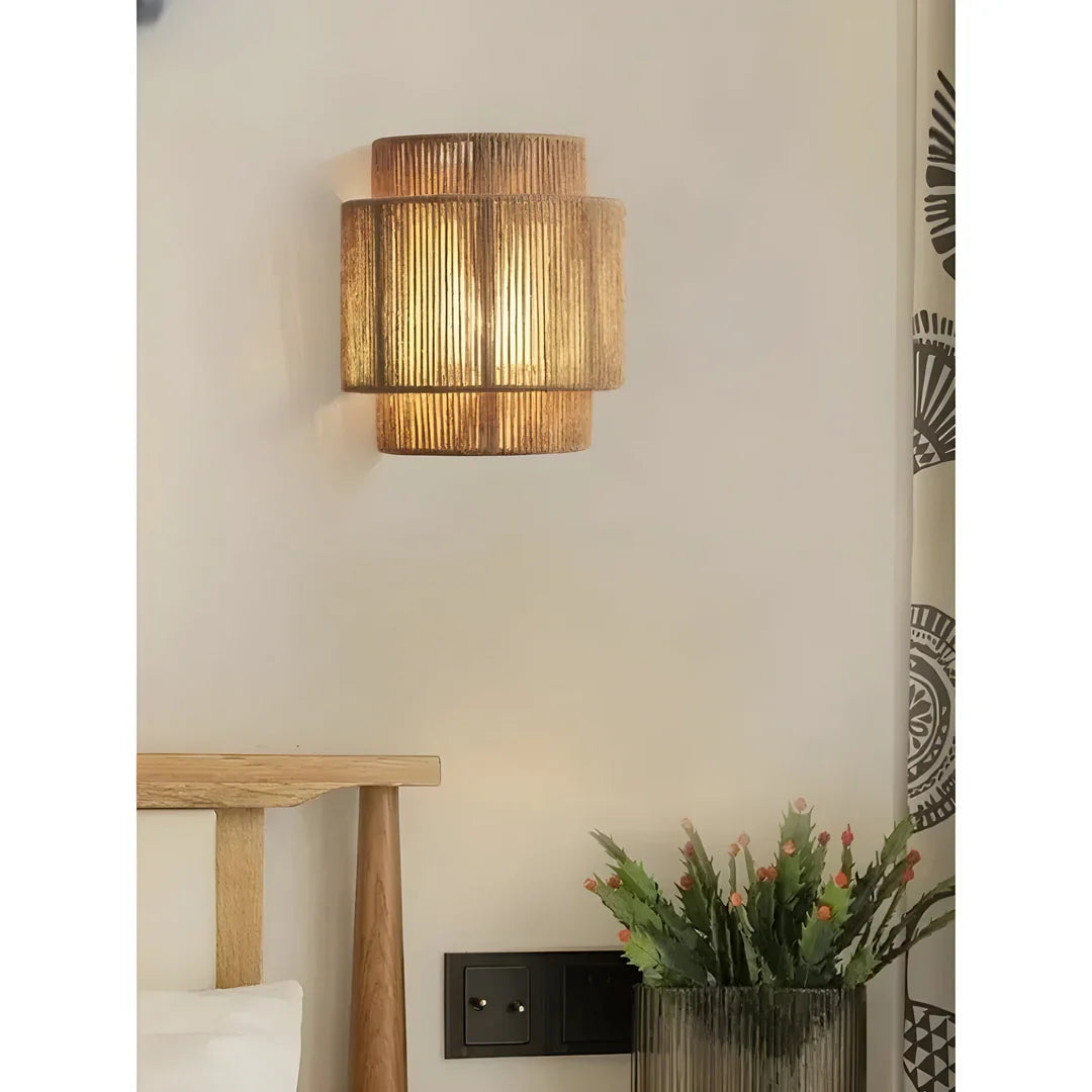 Avtoit | Modern Braided Rattan Wall Lamp