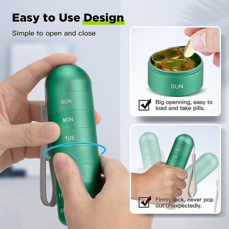 Avtoit | 7 Days Portable Pill Organizer for Travel