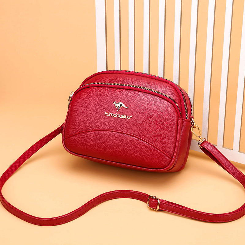 Avtoit | Soft Leather Multi-Pocket Shoulder Bag