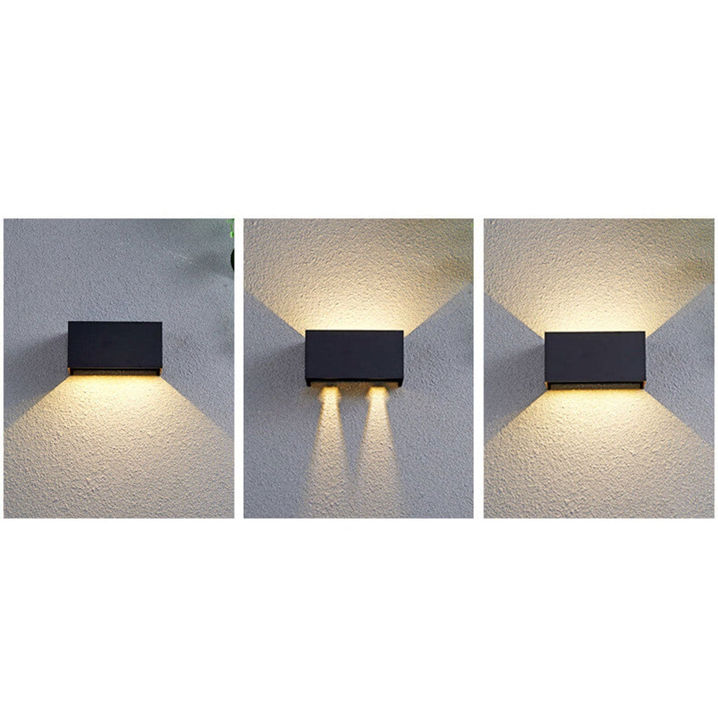 Avtoit | Modern waterproof rectangular LED wall light for outdoor use with up and down lighting