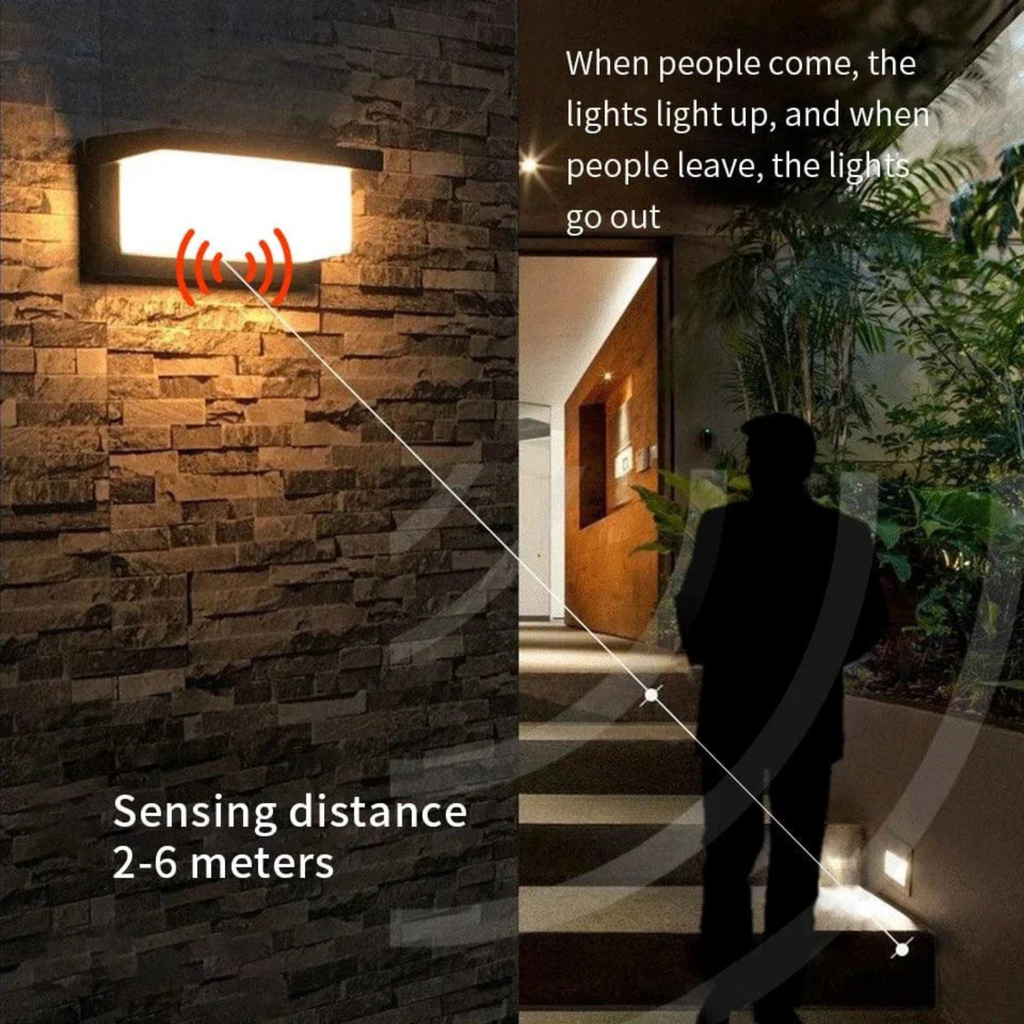 Avtoit | Outdoor Wall Light | Waterproof LED Lantern with PIR Motion Sensor | Ideal for Patios, Porches & Walkways