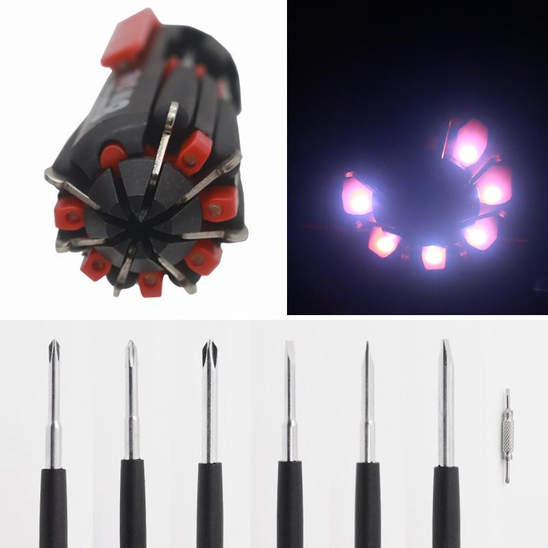 Avtoit | 8 Screwdrivers in 1 Tool with Work Light and Flashlight