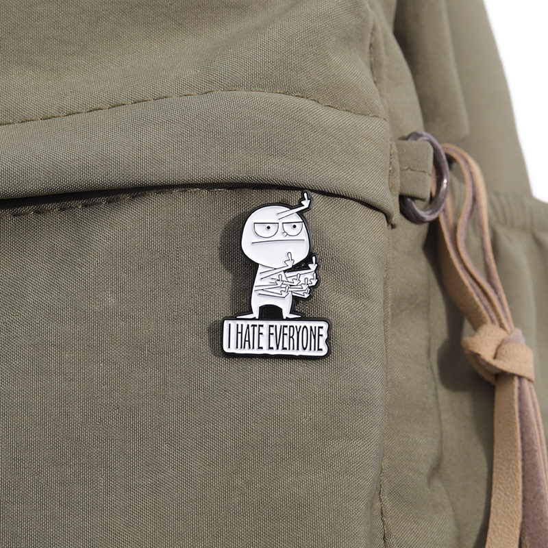 Avtoit | I HATE ALL funny brooch