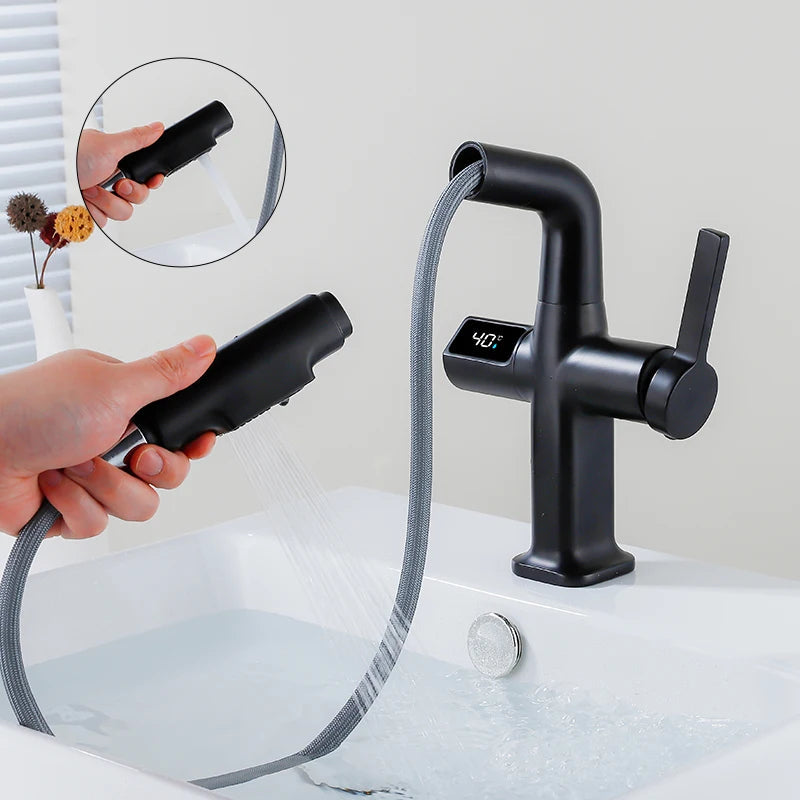 Avtoit | Elegant House Brass Aqua View Bathroom Digital Faucet