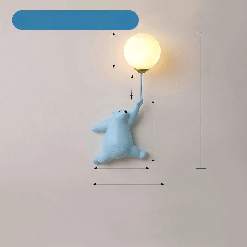 Avtoit | FairyGlow – Cartoon Wall Light for Kids | Magical Night Light with 3D Moon Design