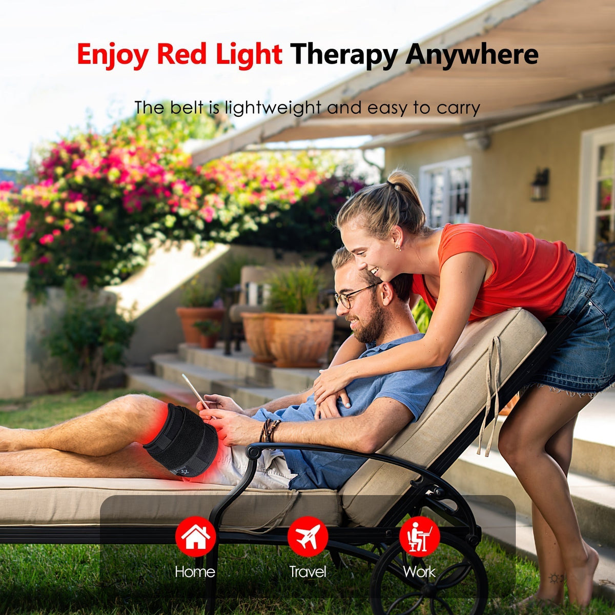 Avtoit | At Home Infrared Red Light Therapy Belt Pad for Pain Relief with 60 LED