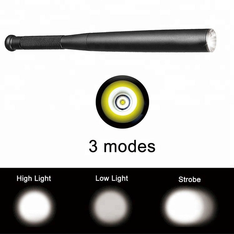 Avtoit | Baseball Bat Shaped LED Flashlight | Aluminum Alloy, 3 Lighting Modes | Emergency & Utility Use