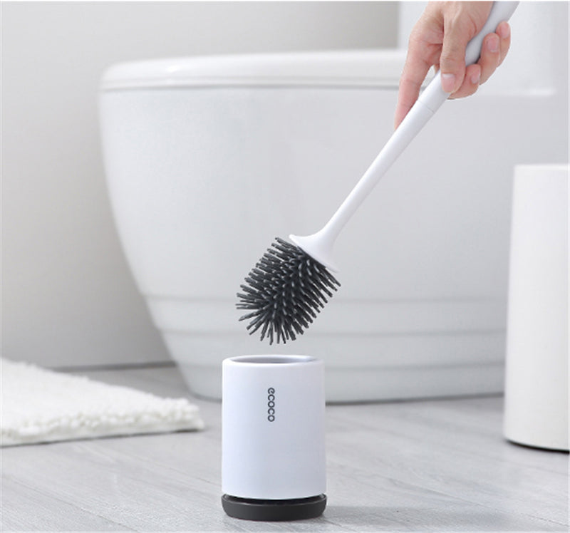Avtoit | Silicone Toilet Brush with Holder | Modern, Efficient Loo Brush for Home Cleaning