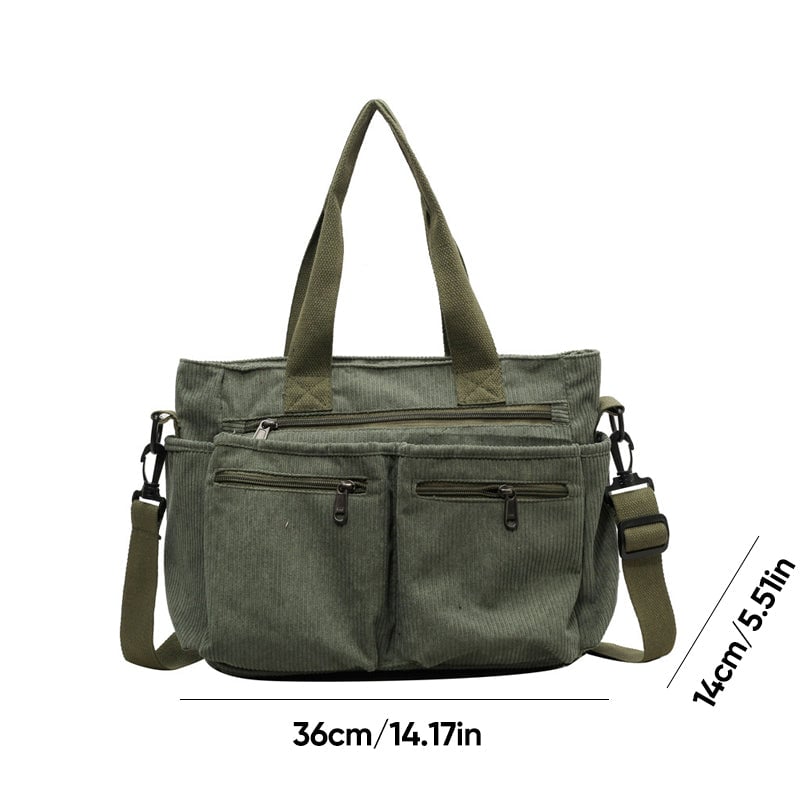 Avtoit | Solid Color Corduroy Tote Bag