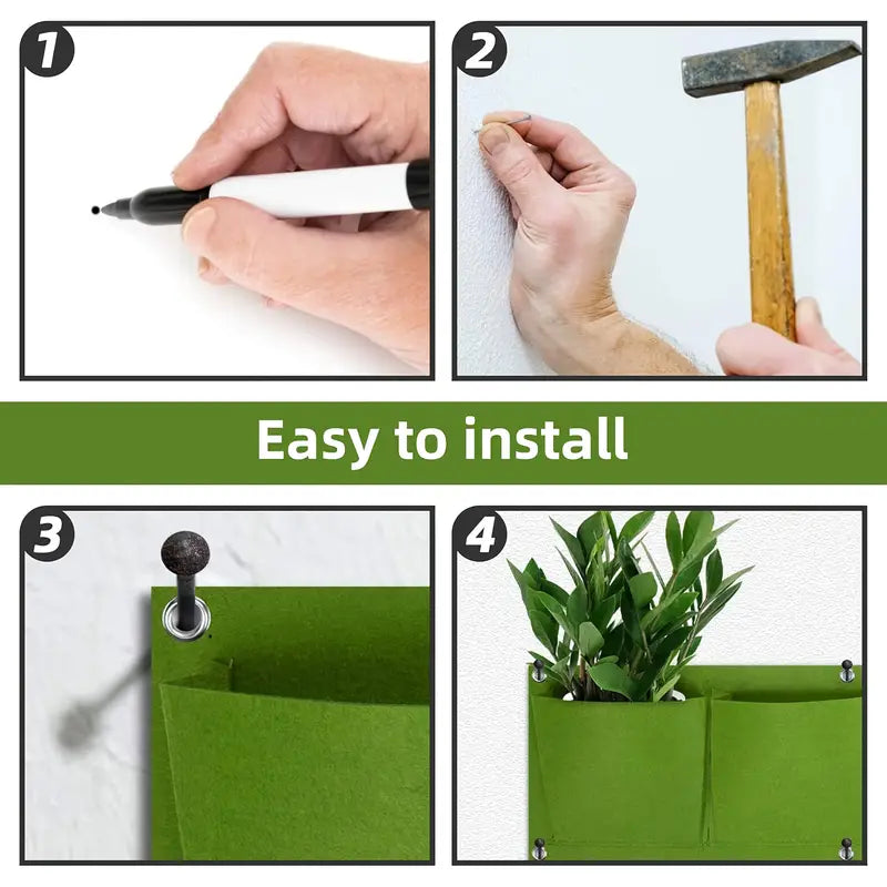 Avtoit | Felt Plant Bag for Vertical Wall Mounting – Three-dimensional, Non-woven Plant Bag
