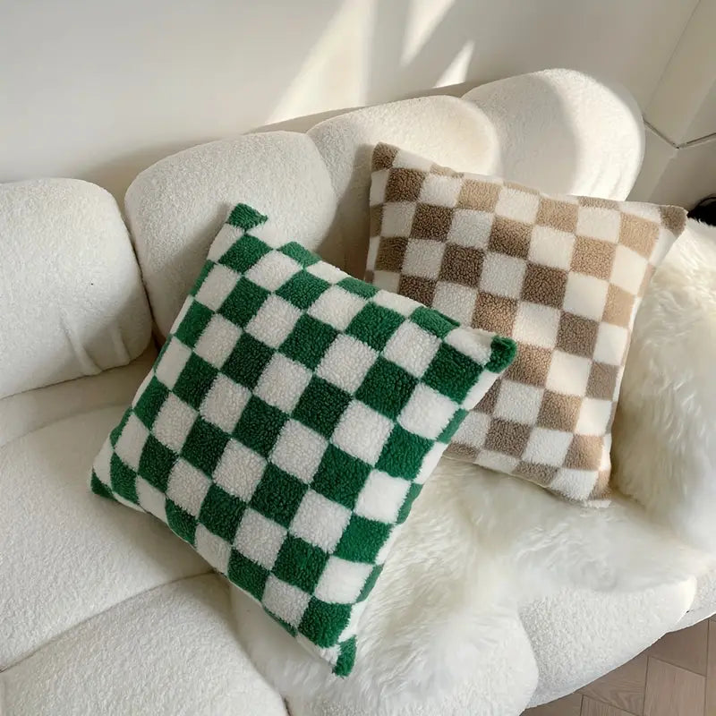 Avtoit | Checkerboard Faux Fur Pillowcase