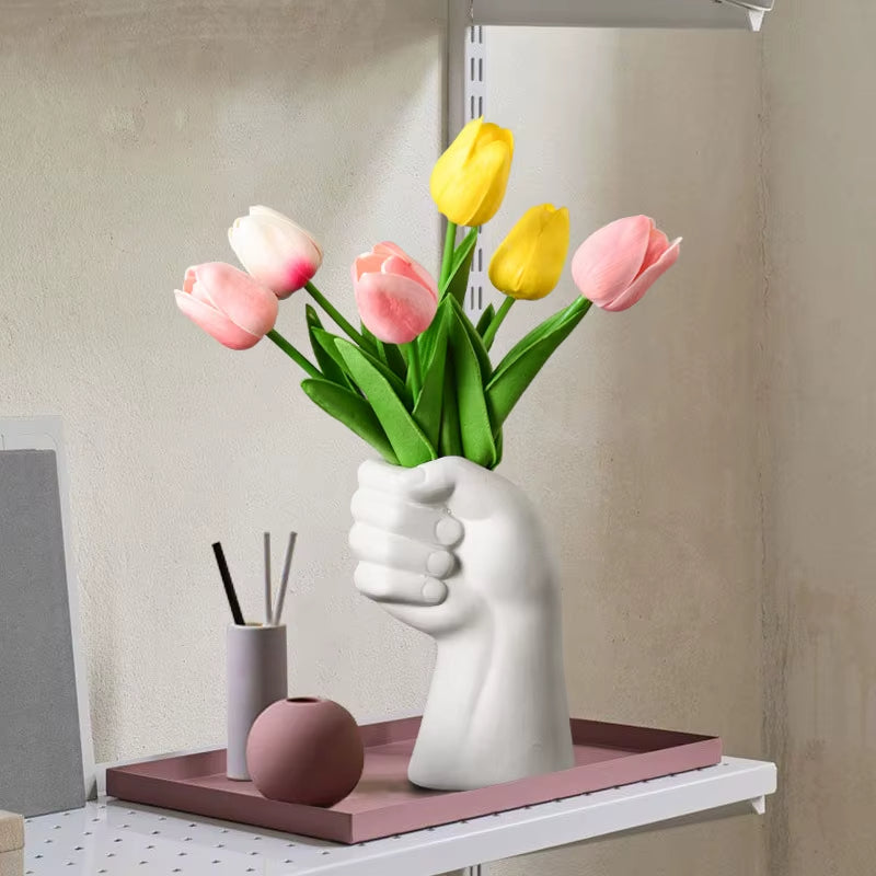 Avtoit | Artistic Hand Gesture Ceramic Tabletop Flower Vase