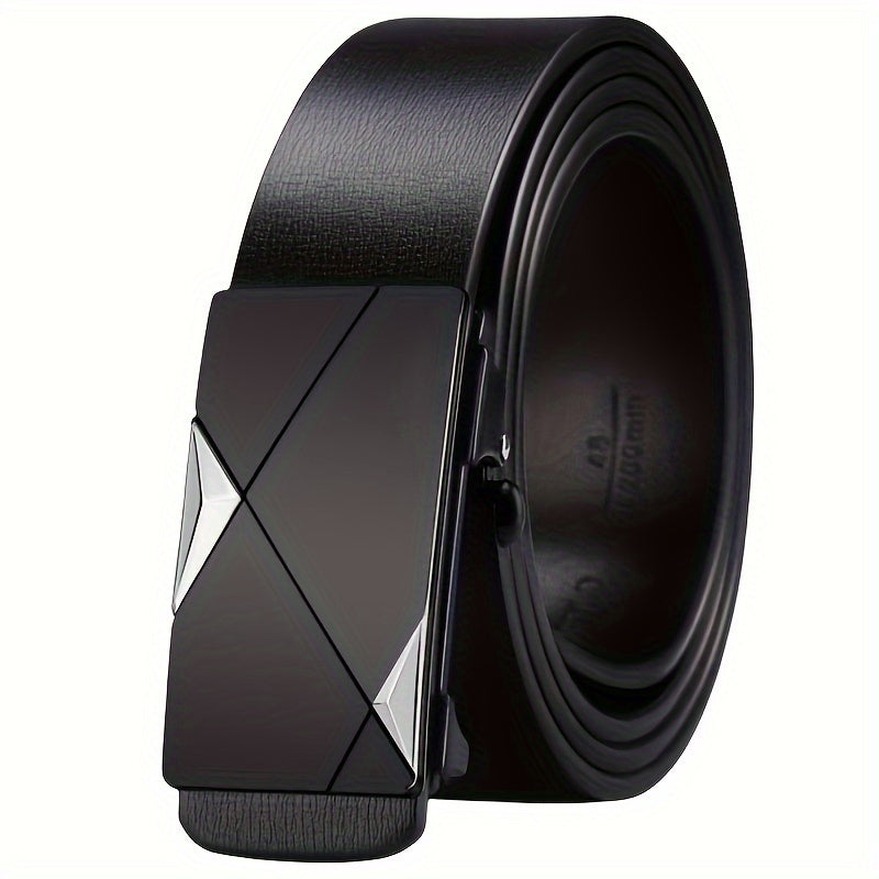 Avtoit | Men’s Genuine Leather Belt with Automatic Buckle – Classic Adjustable Cowhide Waist Belt