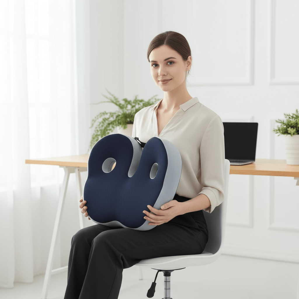 Avtoit | Non-slip seat cushion made of memory foam for travel & workplace