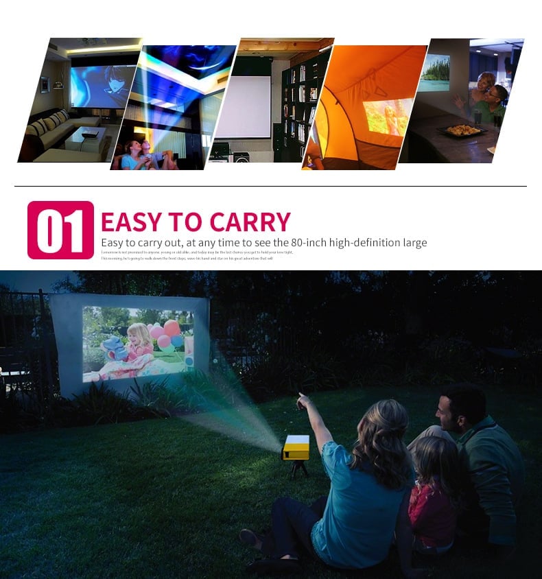 Avtoit | LED Home HD Mini Portable Micro Projector Projector