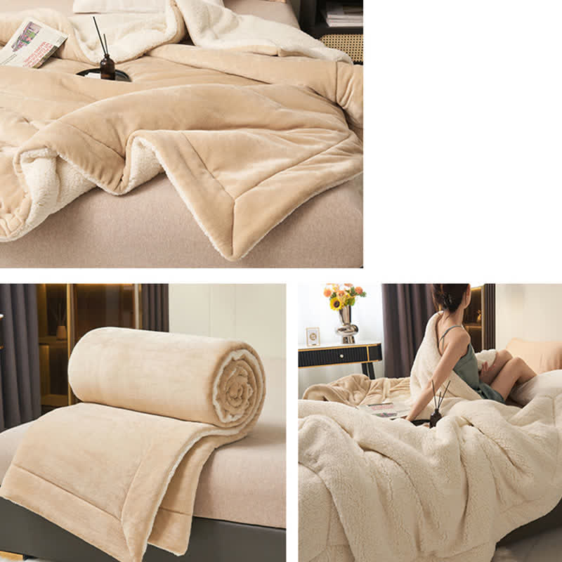 Avtoit | Solid thick double-sided velvet cube blanket