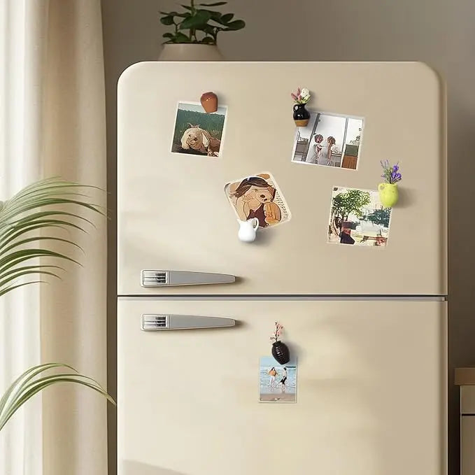 Avtoit | 3-Piece Mini Plant Vase Magnets for Decorative and Fresh Accents