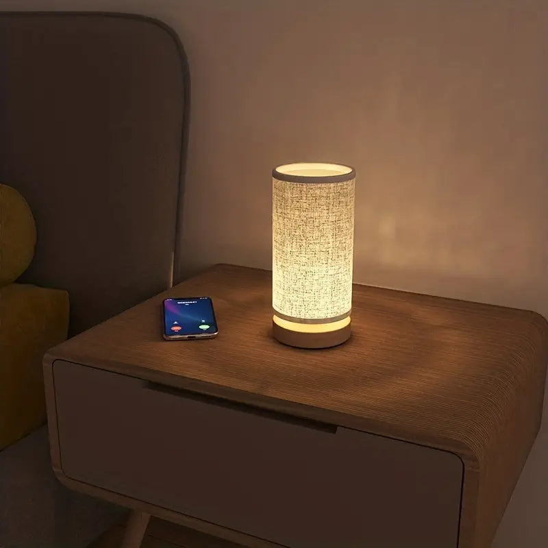 Avtoit | Linen Look Night Lamp with Modern Design – For a Cozy Atmosphere