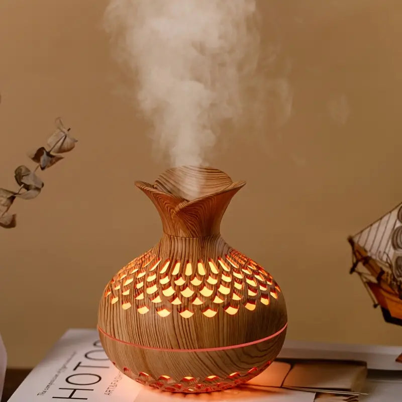 Avtoit | Aromatherapy air humidifier with LED – Diffuser in wood look & night light