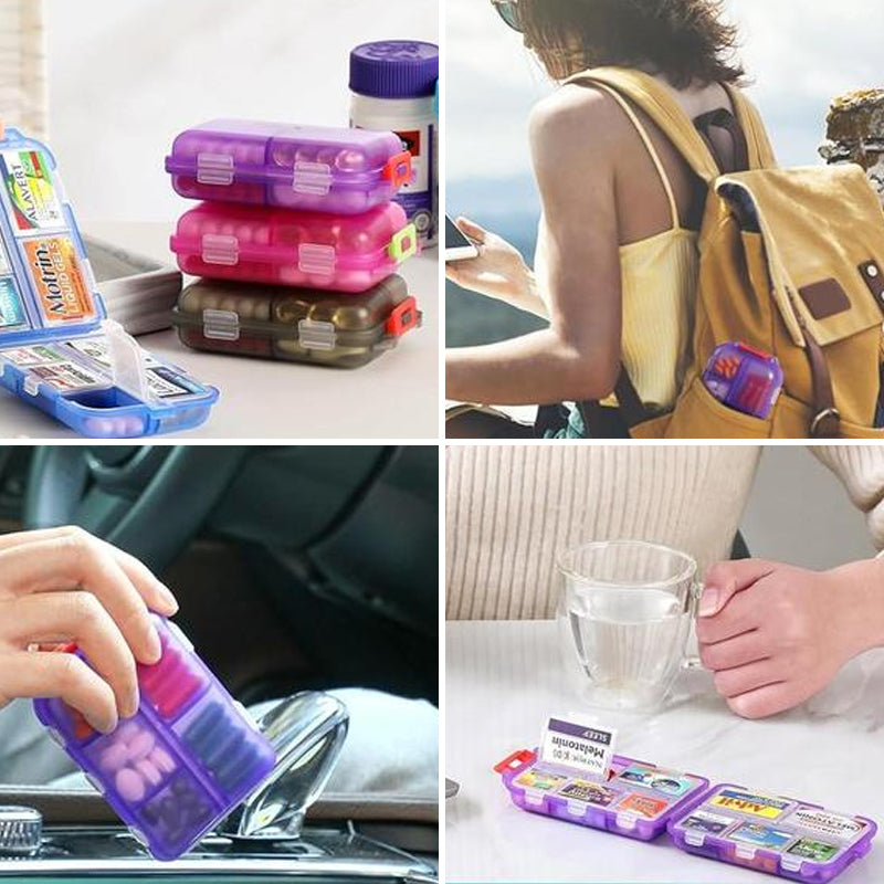 Avtoit | Travel Pill Organizer Box (161 Labels for Customization)