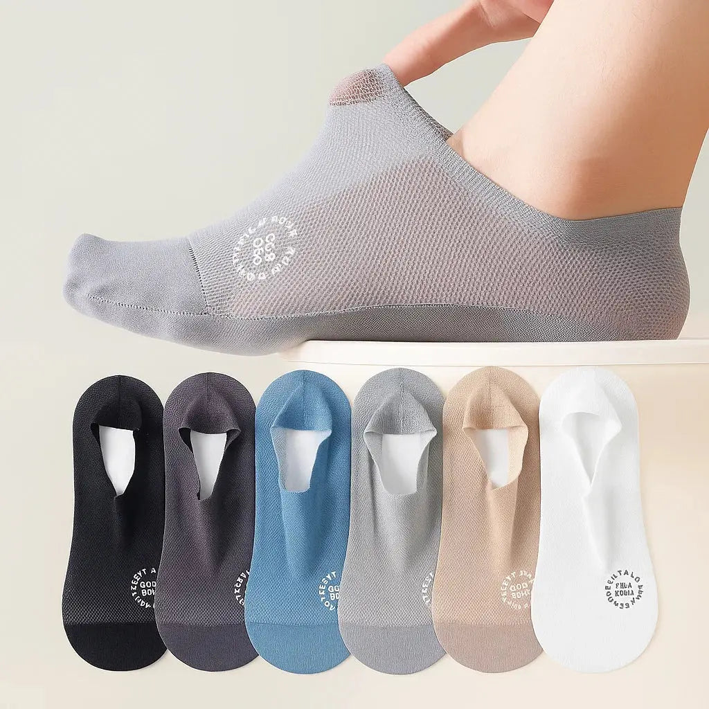 Avtoit | 4 Pair Breathable, Invisible Moisture-Wicking Mesh Socks
