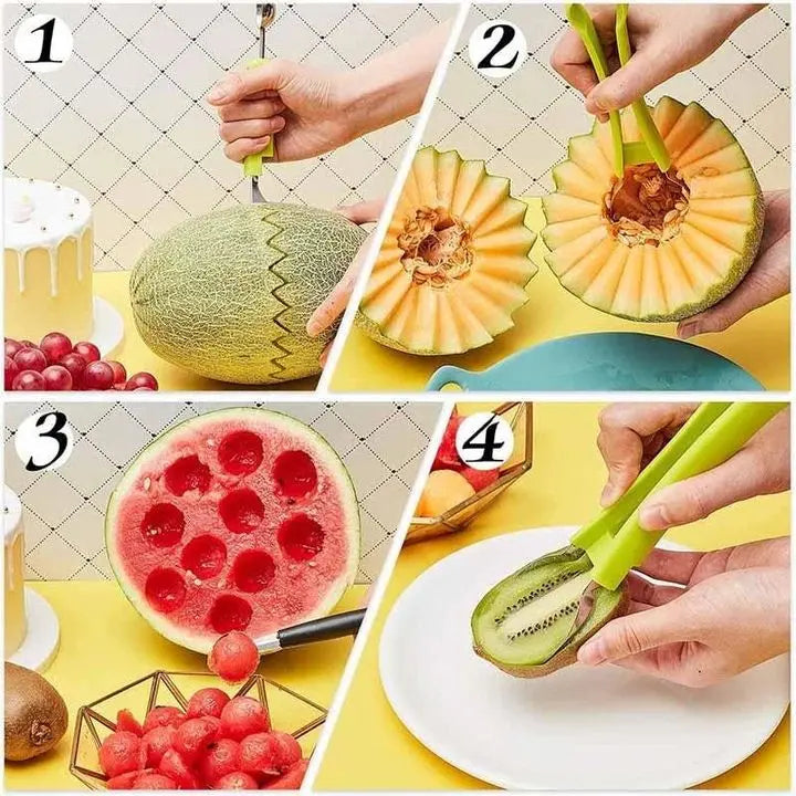 Avtoit | 4-in-1 Stainless Steel Fruit Cutter Set