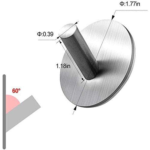 Avtoit | 4-Pack: Heavy Duty Durable 304 Stainless Steel Wall Hooks