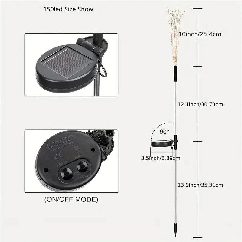 Avtoit | 4-Pack: Solar Lights Outdoor, Warm White Garden Lights