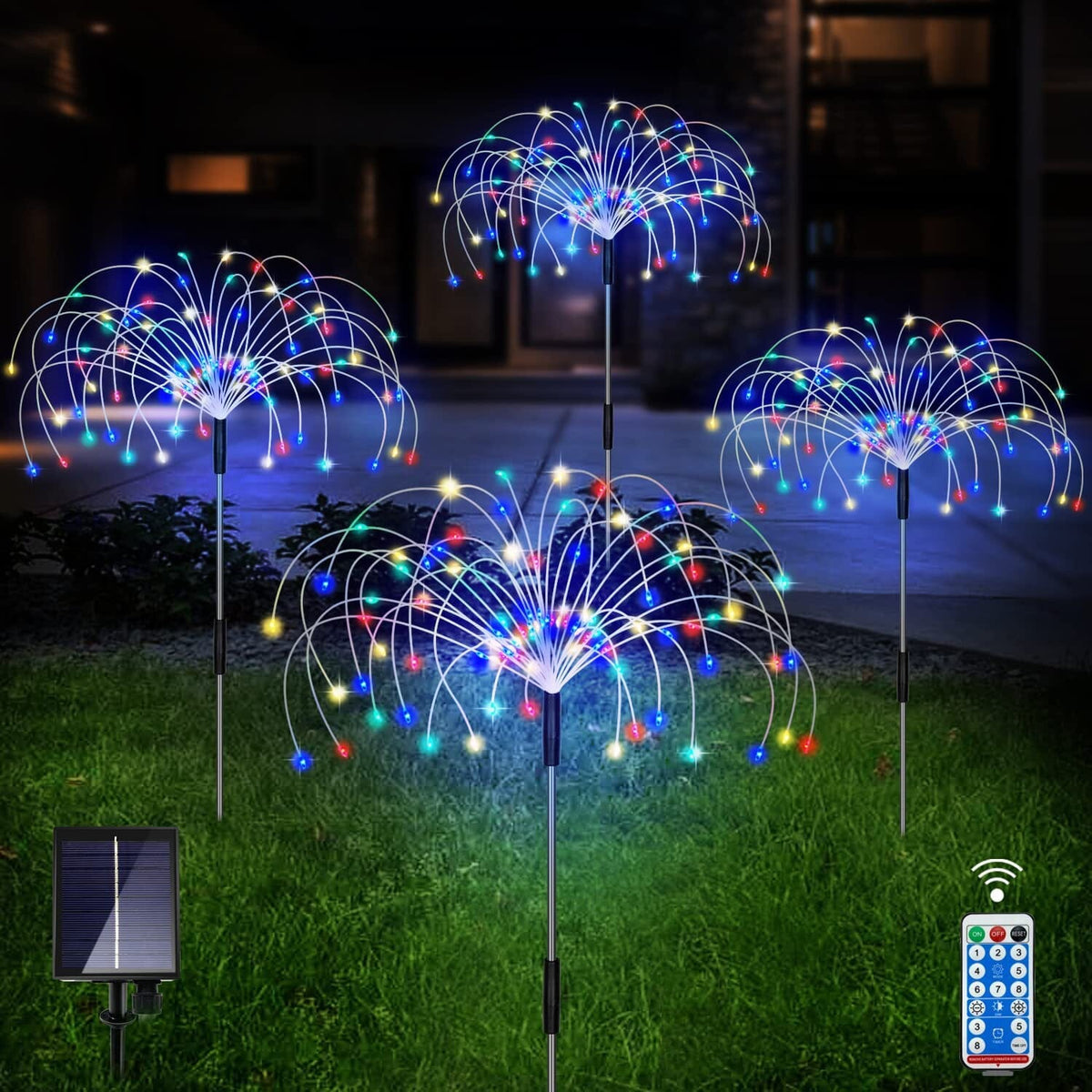 Avtoit | 4-Pack: Solar Lights Outdoor, Warm White Garden Lights