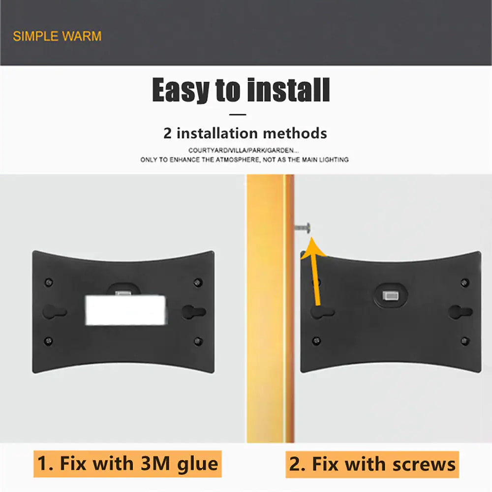 Avtoit | 4-piece: Solar Outdoor 6 LED Waterproof Wall Lights