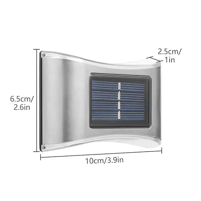 Avtoit | 4-piece: Solar Outdoor 6 LED Waterproof Wall Lights