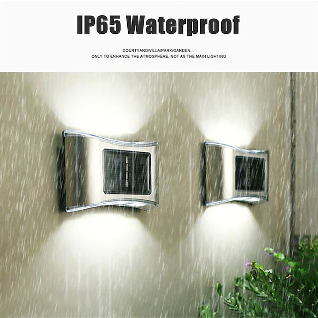 Avtoit | 4-piece: Solar Outdoor 6 LED Waterproof Wall Lights