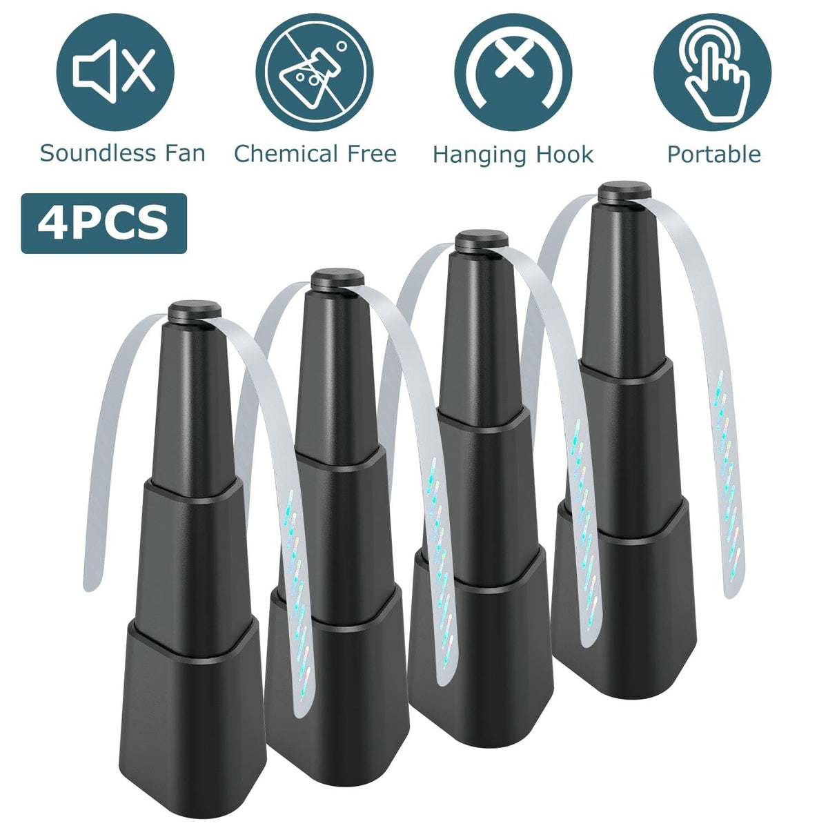 Avtoit | 4-Piece: Fly Repellent Fan Table Battery Operated Insect Repellent