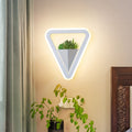 Avtoit | White 1 Bulb Wall Light Minimalistic Acrylic Triangle LED Plant Wall Lamp in Warm/White Light