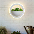 Avtoit | Acrylic White Wall Lamp Round/Rectangular/Diamond LED Industrial Plant Wall Lighting Fixture in Warm/White Light